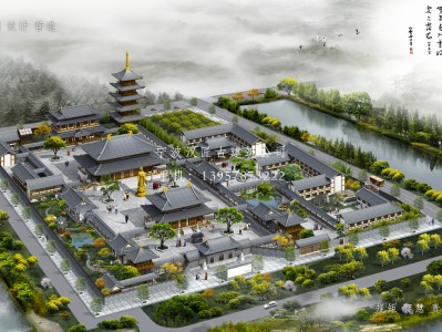 涡阳寺庙建筑总体规划方案